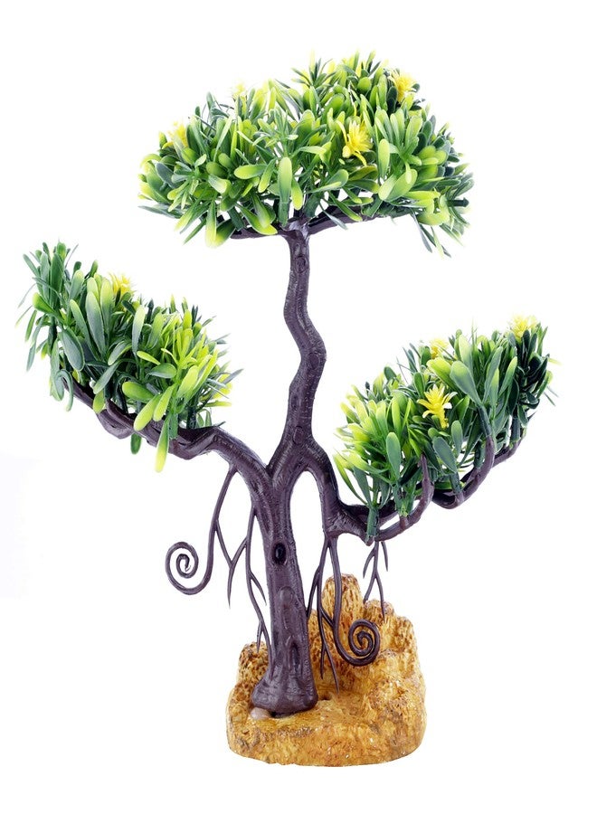 SRI Fish Aquarium Decorative Artificial Plastic Plant with Real Effect for Fish Tank (Yellow) - Image 1
